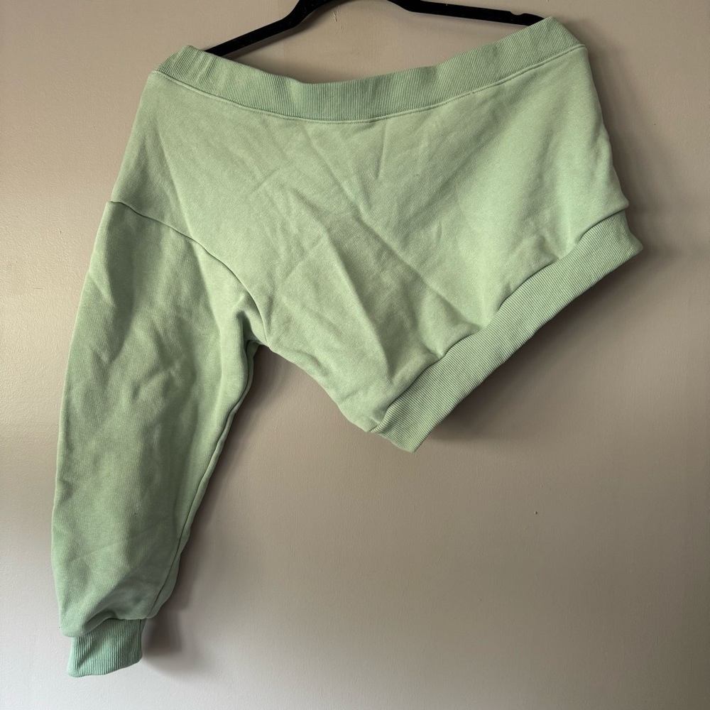 One Shoulder Mint Green Top